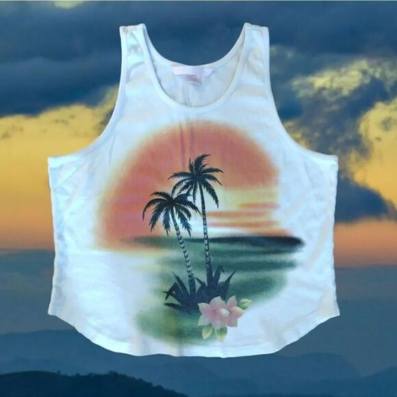 Victoria's Secret VTG 90s Y2K Tropical Tank And Pants Beach RARE Set Large - Picture 4 of 15